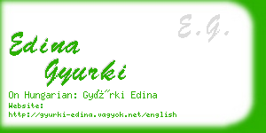 edina gyurki business card